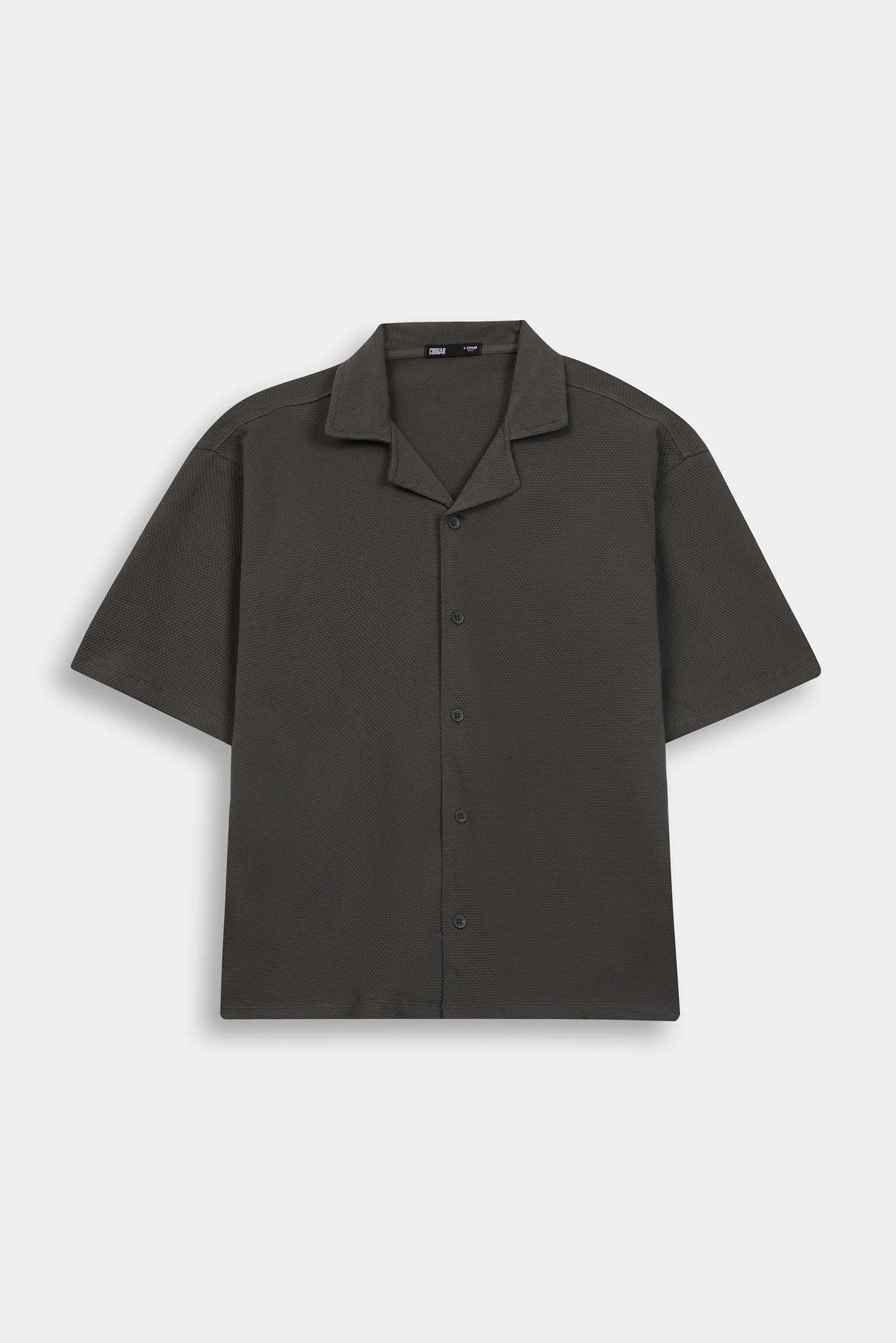 Popcorn Knit Boxy Shirt - Cougar Clothing
