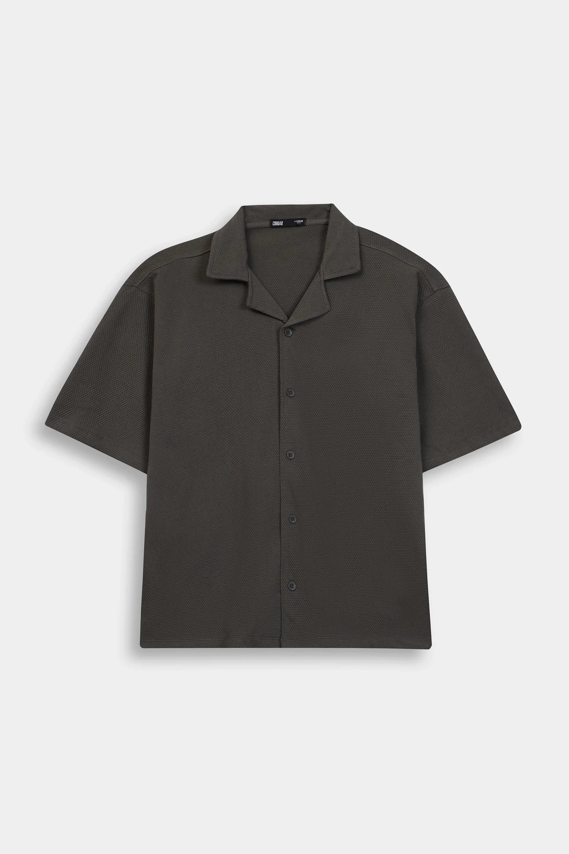 Popcorn Knit Boxy Shirt - Cougar Clothing