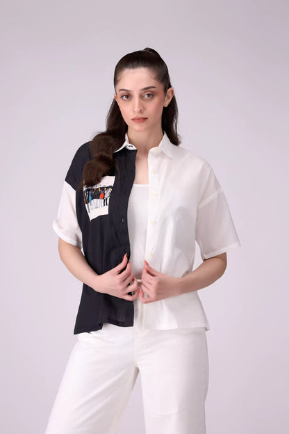 Color Block Chest Pocket Shirt - Cougar Clothing