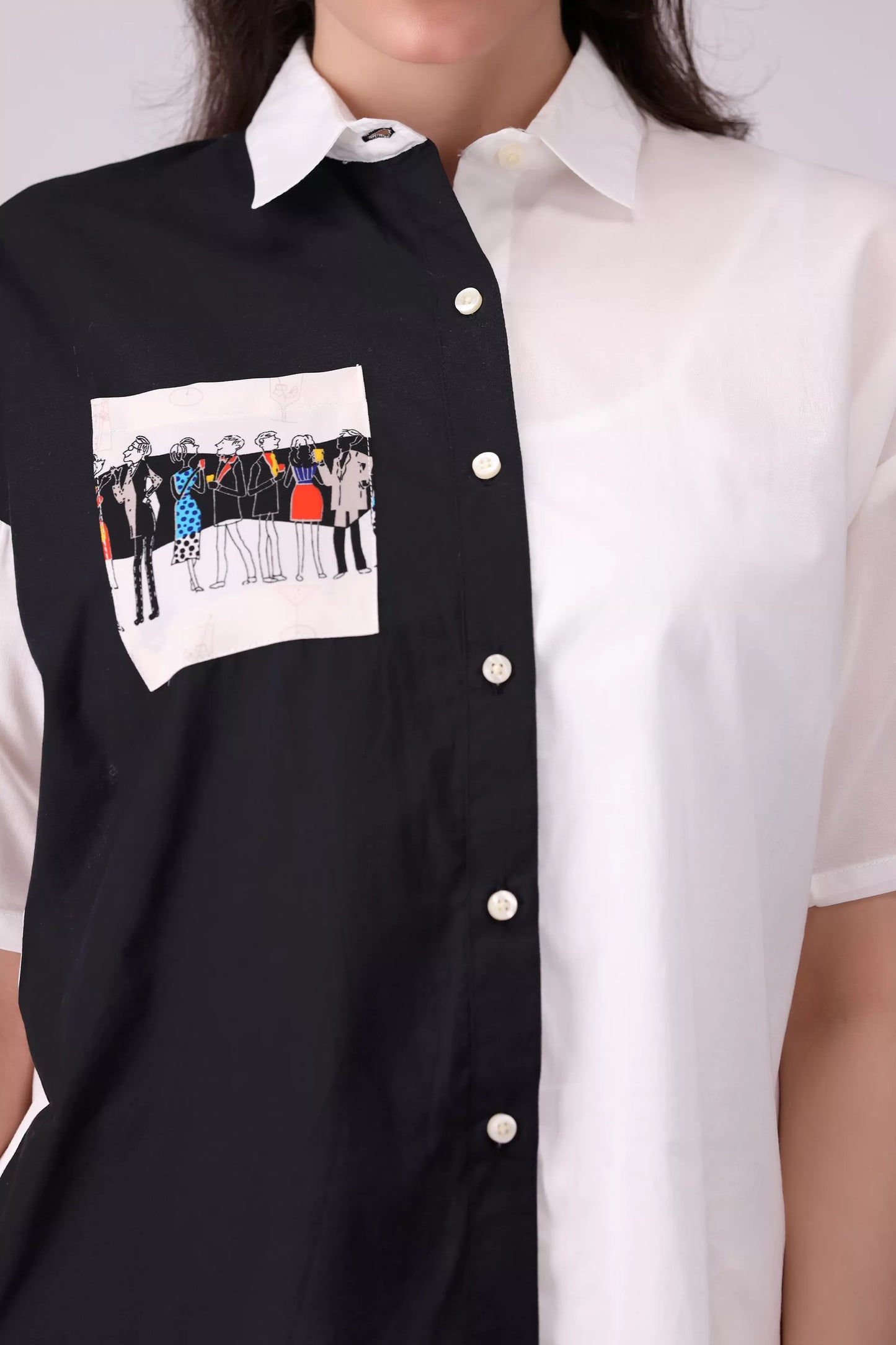 Color Block Chest Pocket Shirt - Cougar Clothing