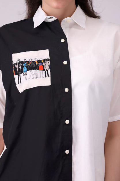 Color Block Chest Pocket Shirt - Cougar Clothing