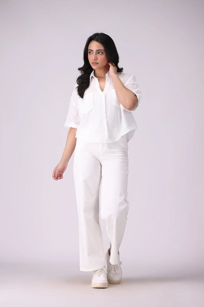 Textured Cotton Shirt - Cougar Clothing