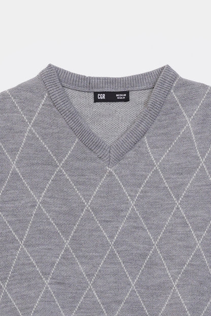 Patterned Sweater Vest - Cougar Clothing