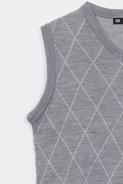 Patterned Sweater Vest - Cougar Clothing