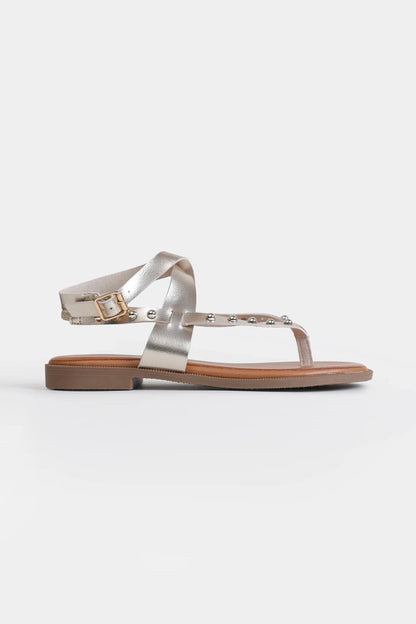 Studded Toe-Post Sandals - Cougar Clothing
