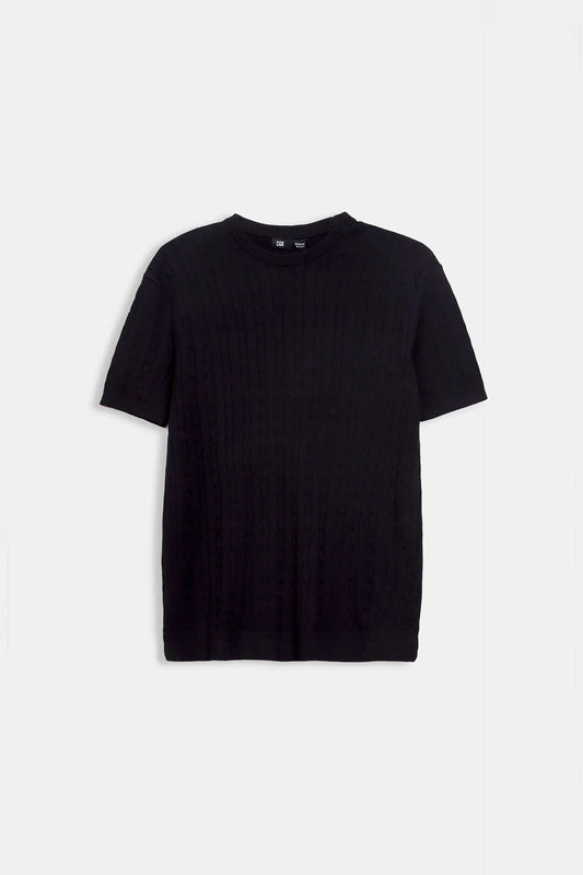 Cable Knit T-Shirt - Cougar Clothing