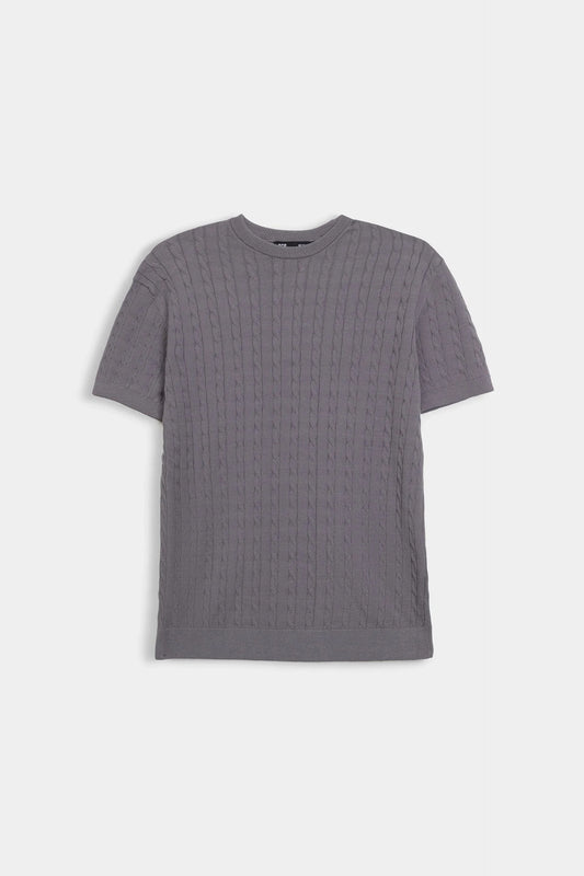Cable Knit T-Shirt