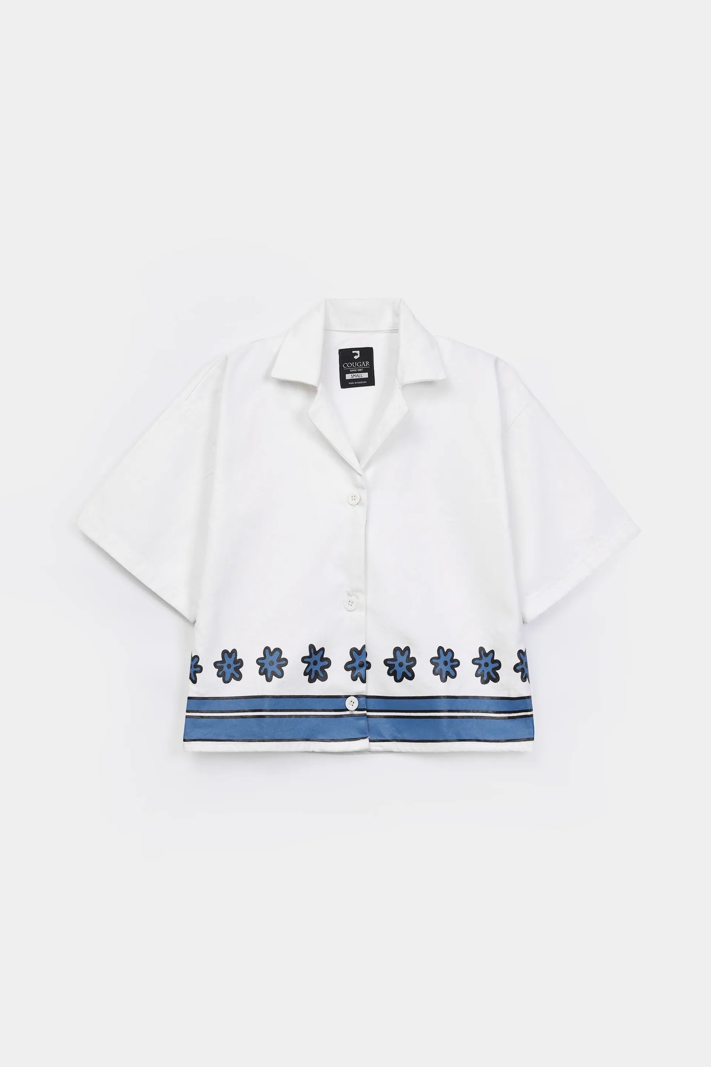 Printed Hem Resort Shirt - Cougar Clothing
