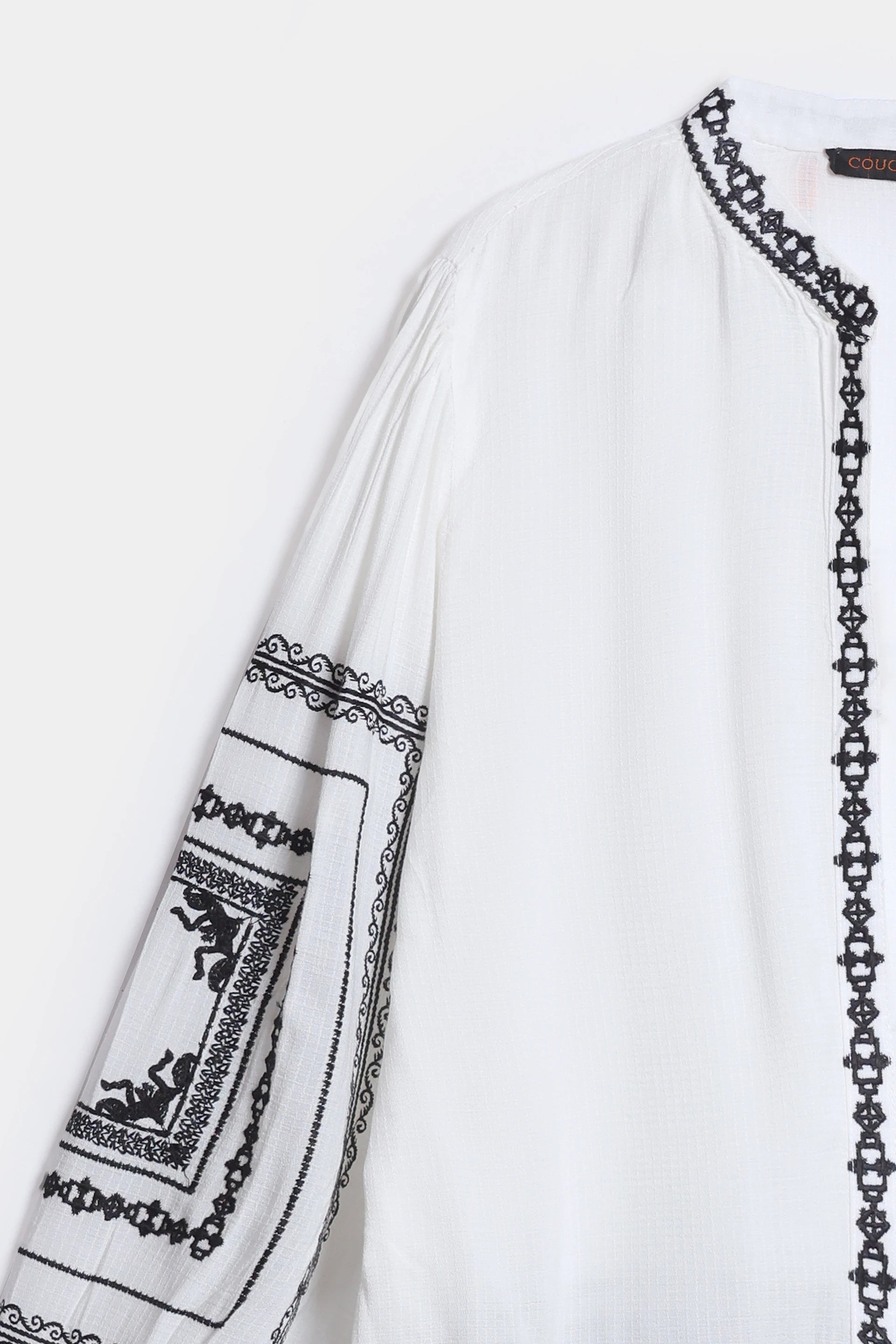 Embroidered Front Open Top - Cougar Clothing