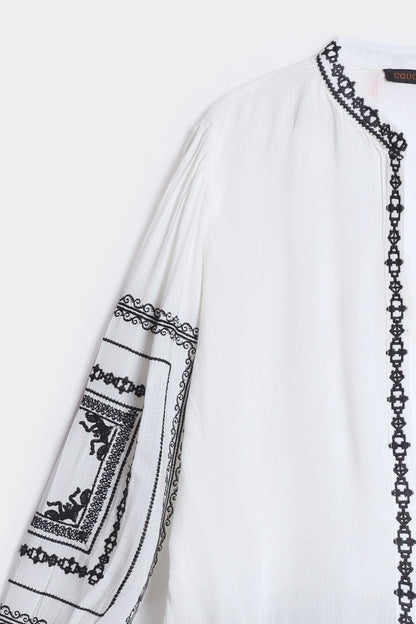 Embroidered Front Open Top - Cougar Clothing