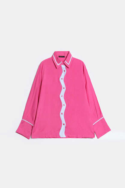 Zig-zag Trim Shirt - Cougar Clothing