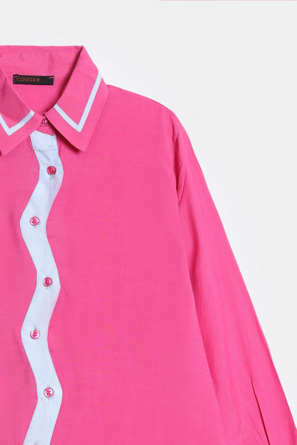Zig-zag Trim Shirt - Cougar Clothing
