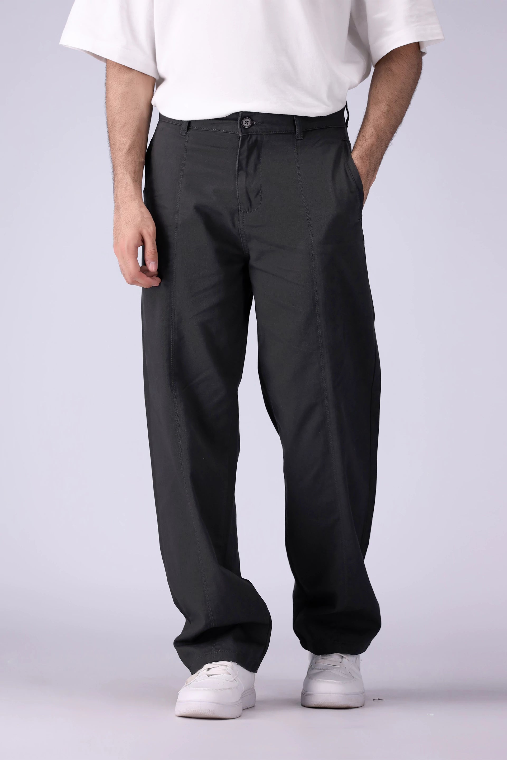 Straight Fit Pleated Trousers - Cougar Clothing