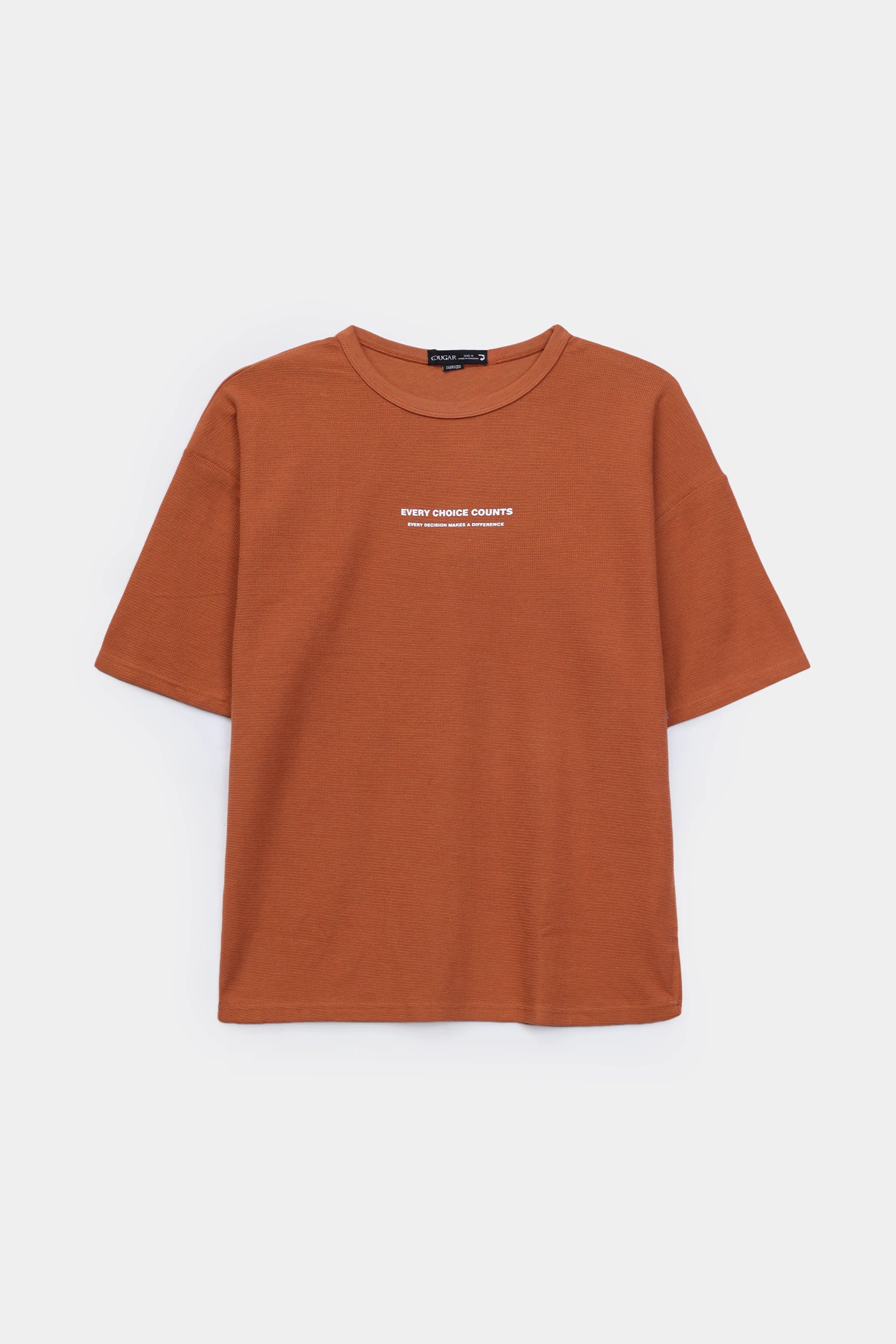 Oversized Waffle Knit T-Shirt - Cougar Clothing