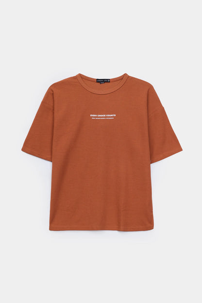 Oversized Waffle Knit T-Shirt - Cougar Clothing
