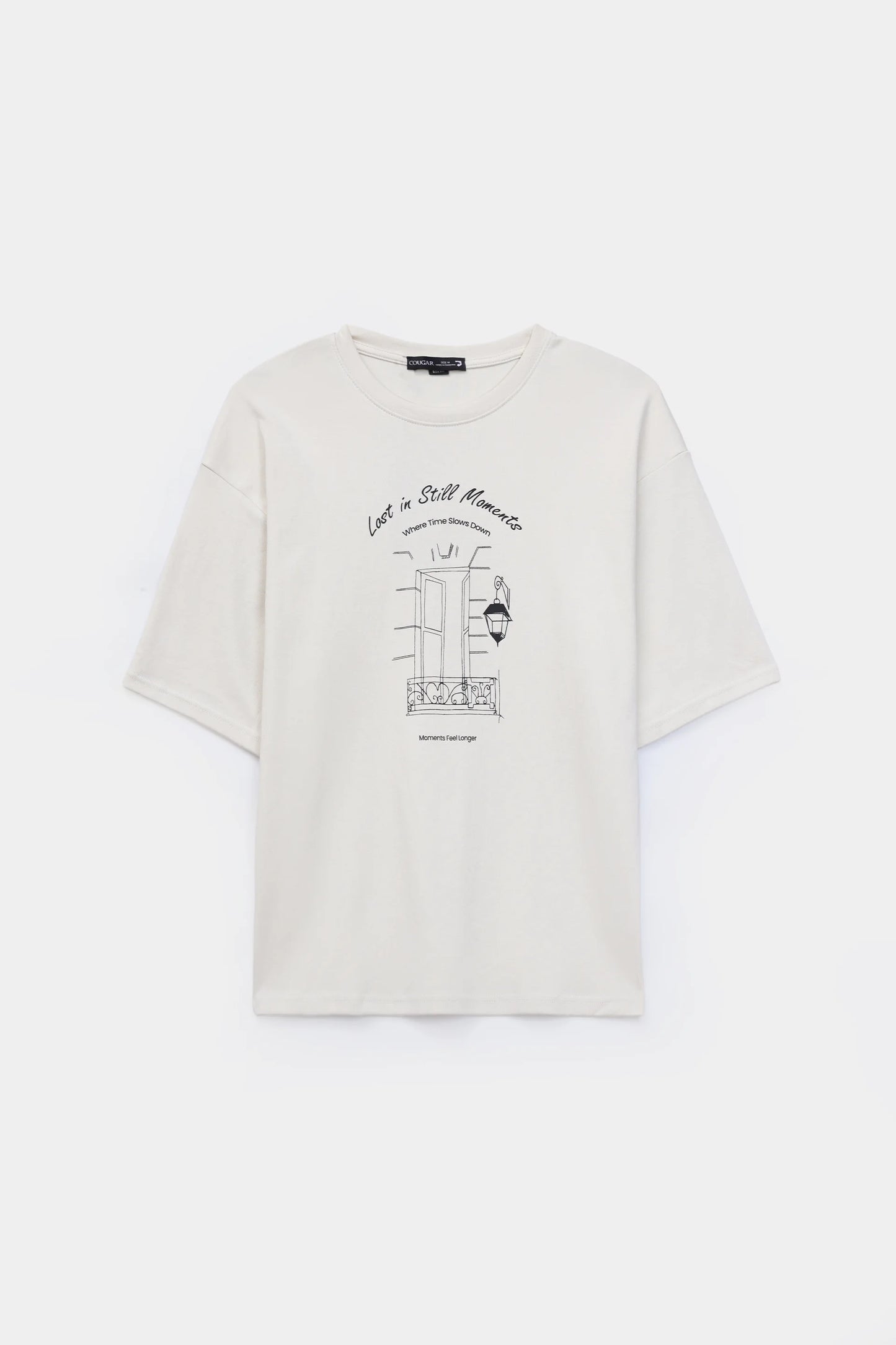 Boxy Interlock Graphic T-Shirt - Cougar Clothing