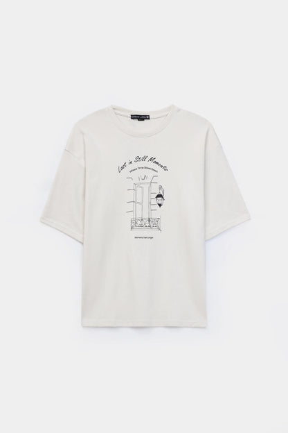 Boxy Interlock Graphic T-Shirt - Cougar Clothing