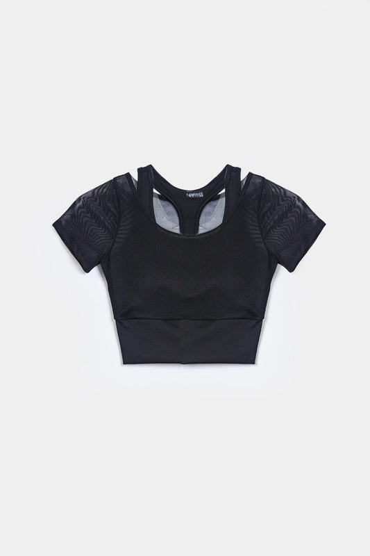 Activewear Cut-Out Crop Top - Cougar Clothing