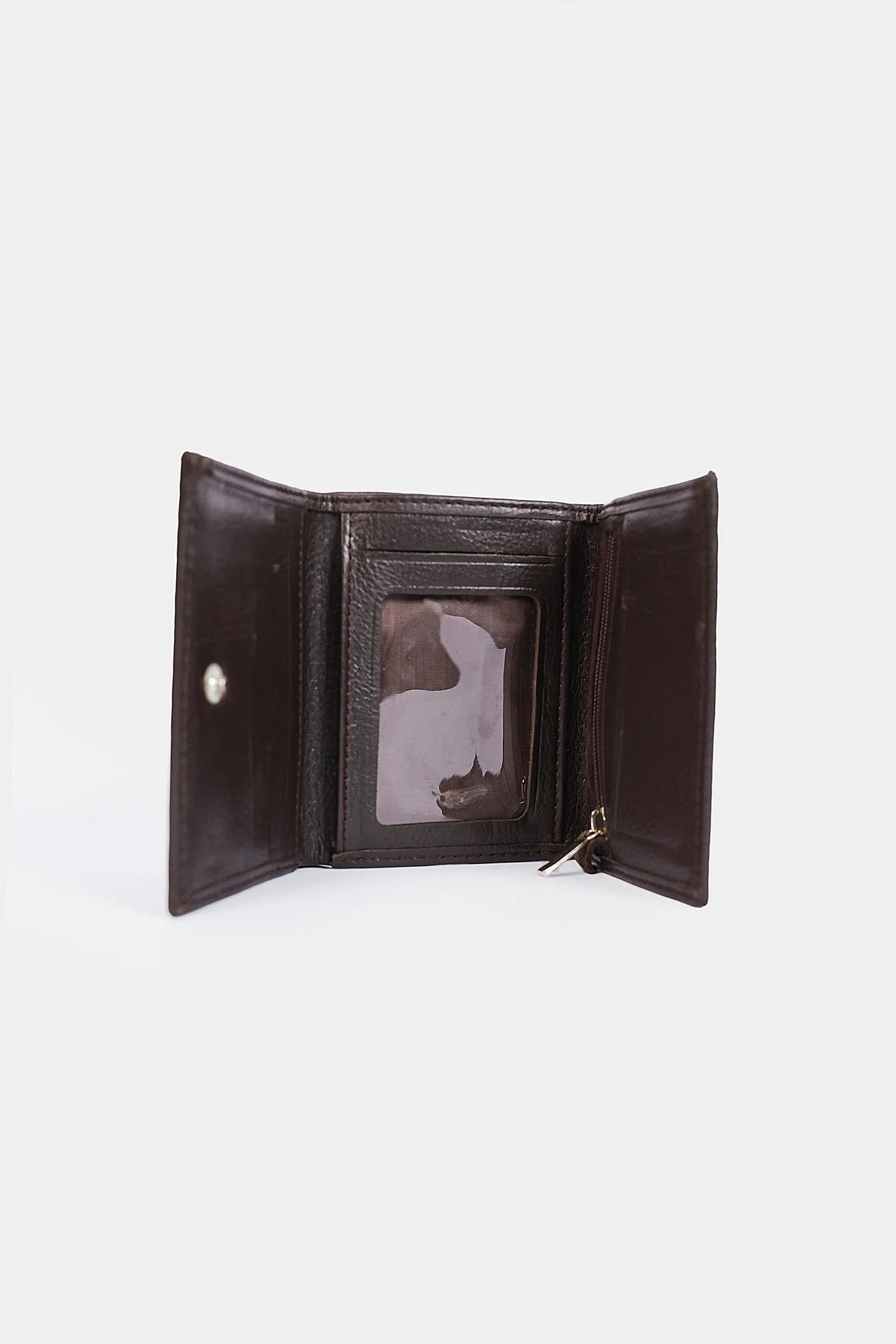 Leather Wallet With Press Stud - Cougar Clothing