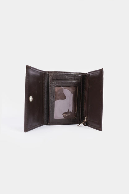 Leather Wallet With Press Stud - Cougar Clothing