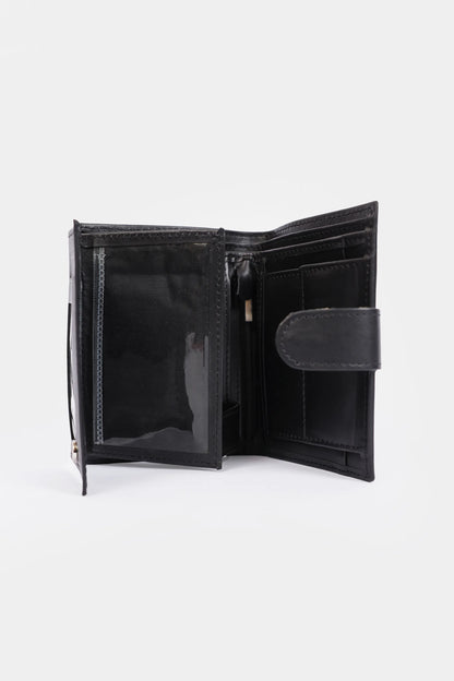 Leather Wallet With Snap Closure - Cougar Clothing