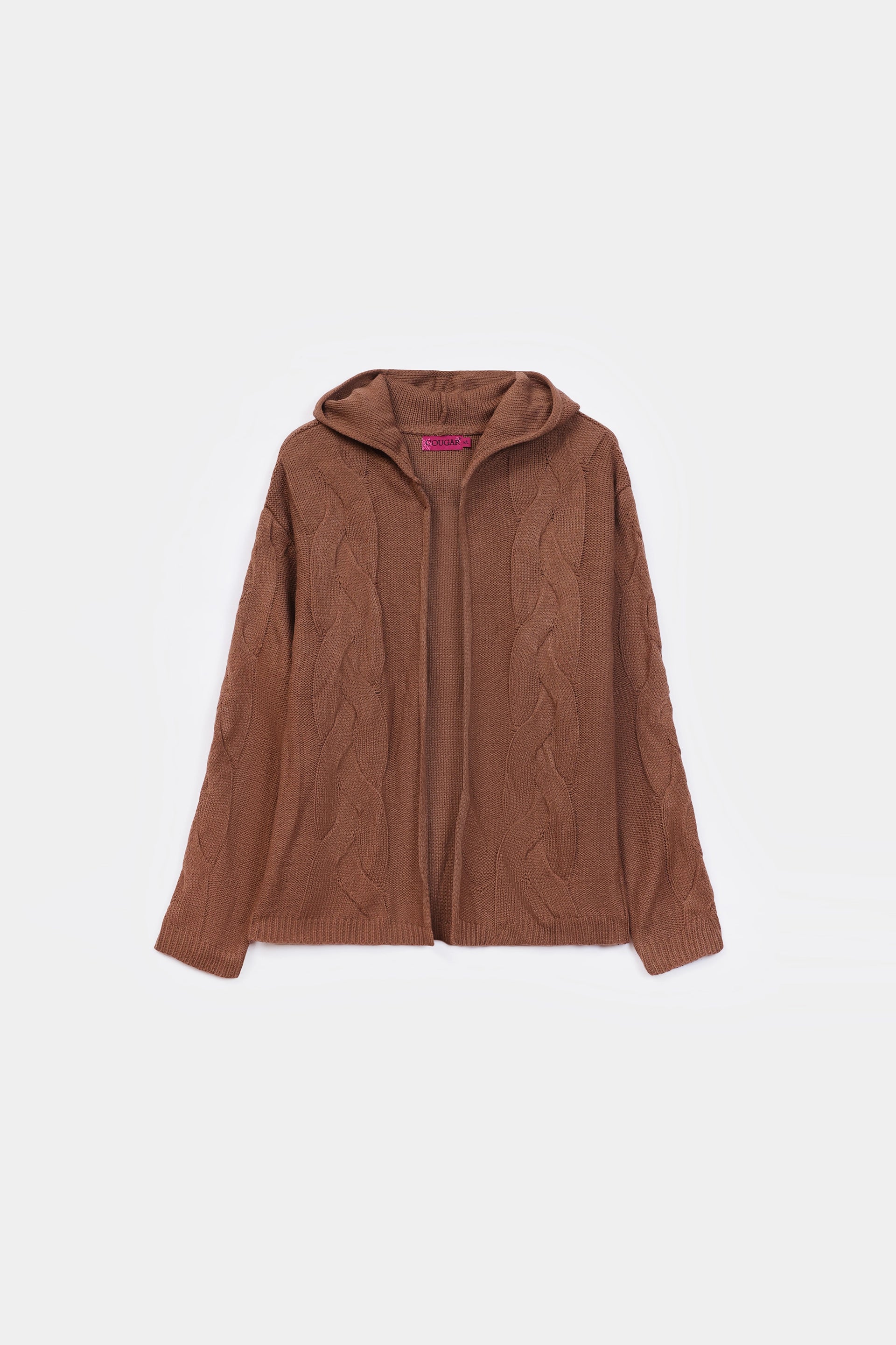 Hooded Front Open Cardigan - Cougar Clothing