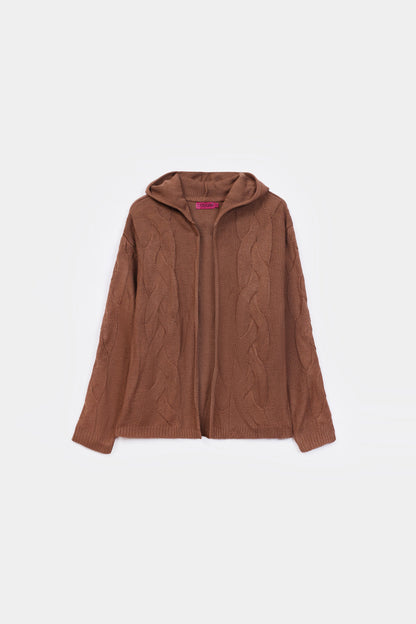 Hooded Front Open Cardigan - Cougar Clothing