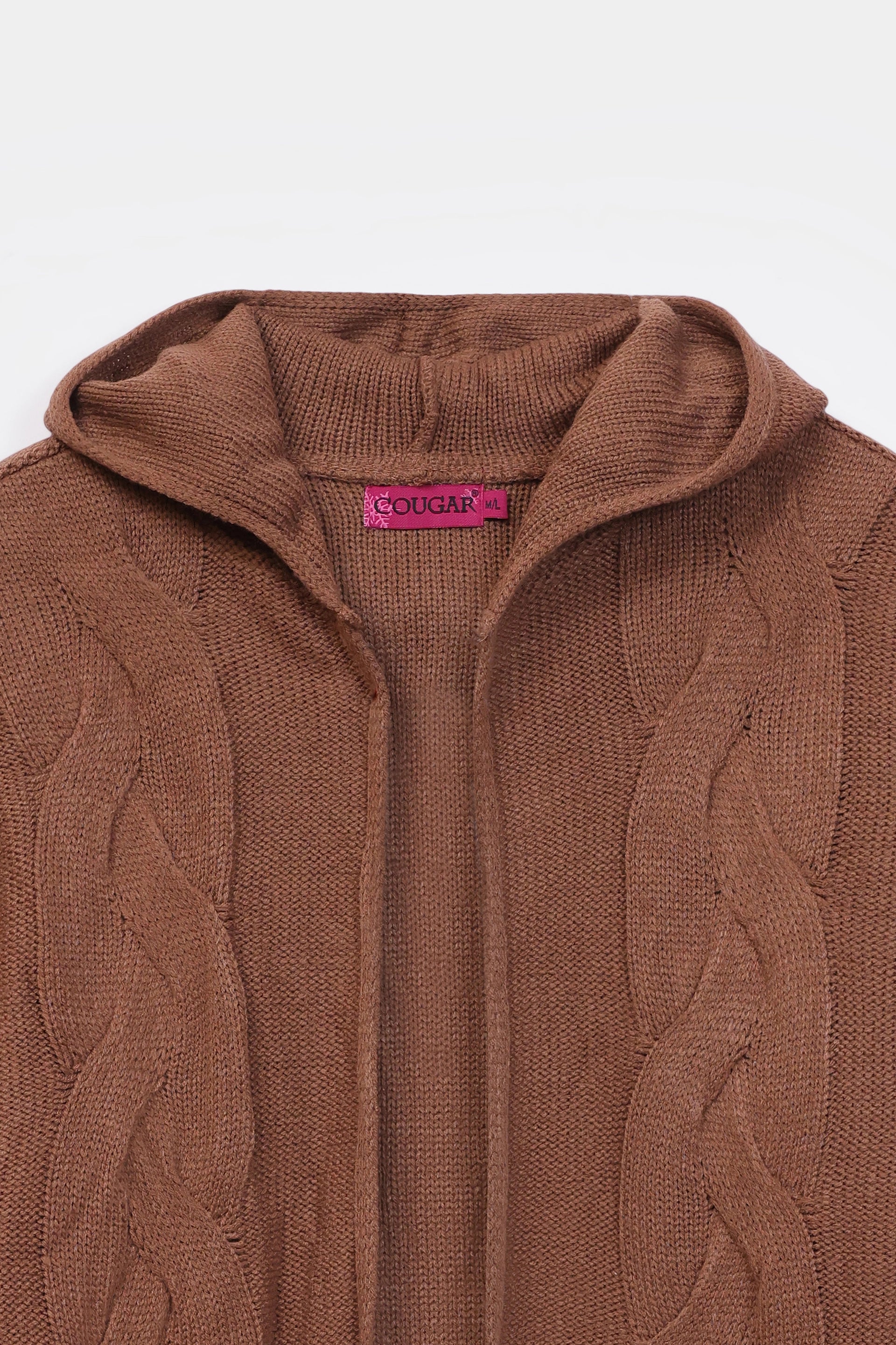 Hooded Front Open Cardigan - Cougar Clothing