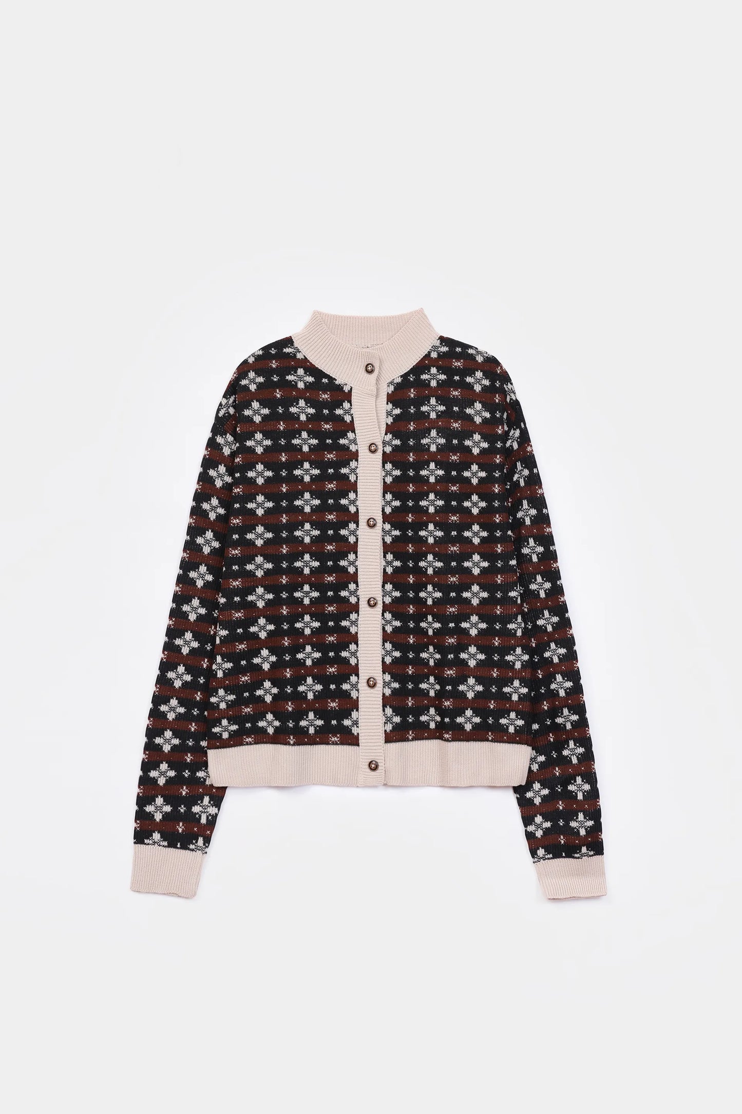 Jacquard Knit Cardigan - Cougar Clothing