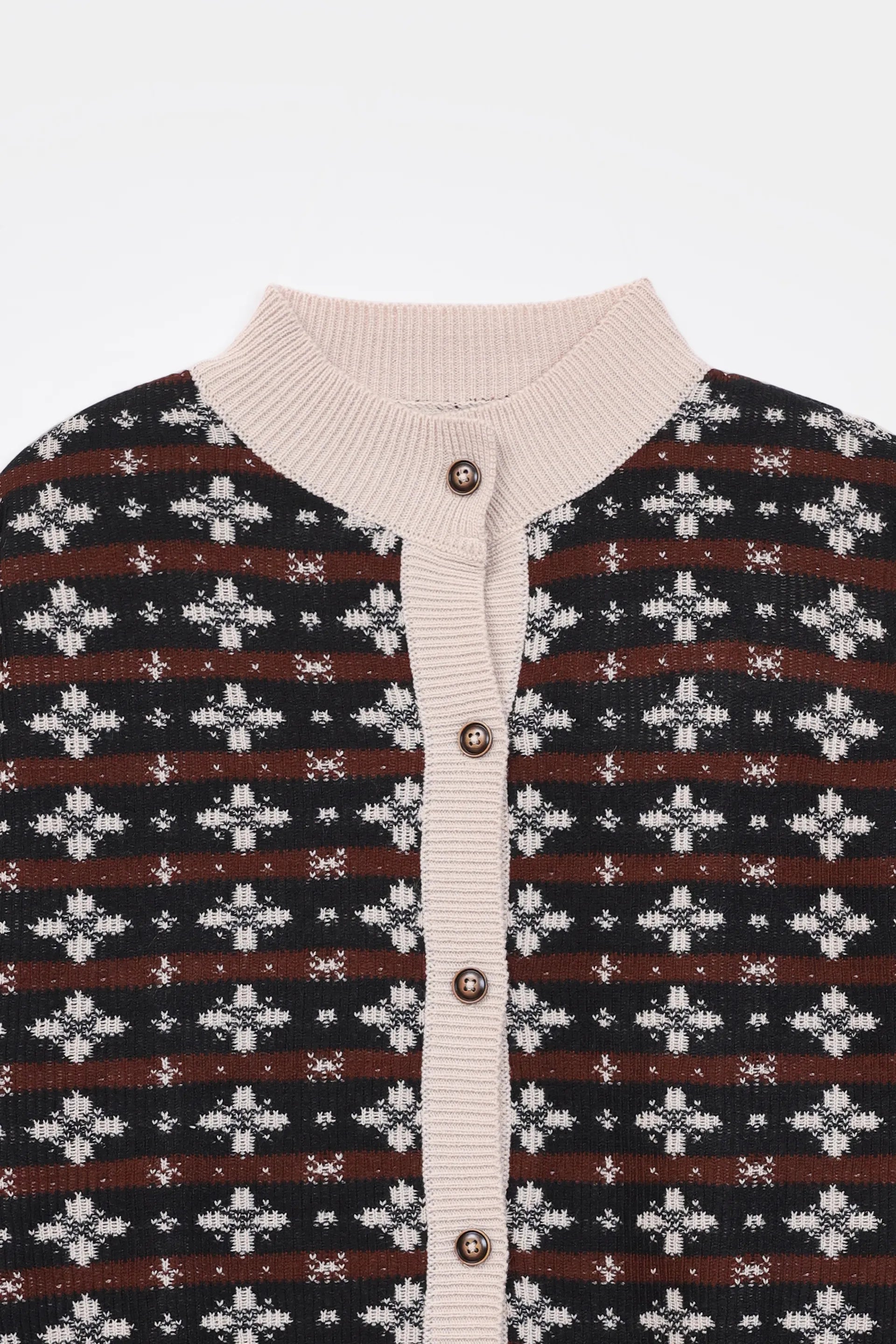 Jacquard Knit Cardigan - Cougar Clothing