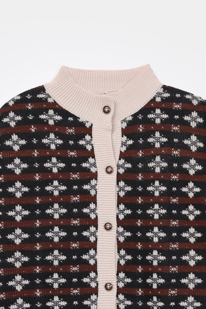 Jacquard Knit Cardigan - Cougar Clothing