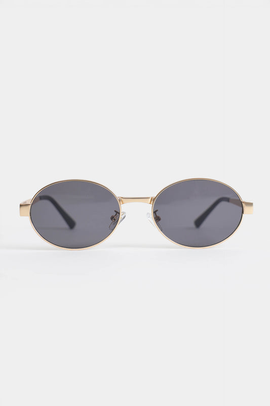 Oval Sunglasses With Metal Frame - Cougar Clothing