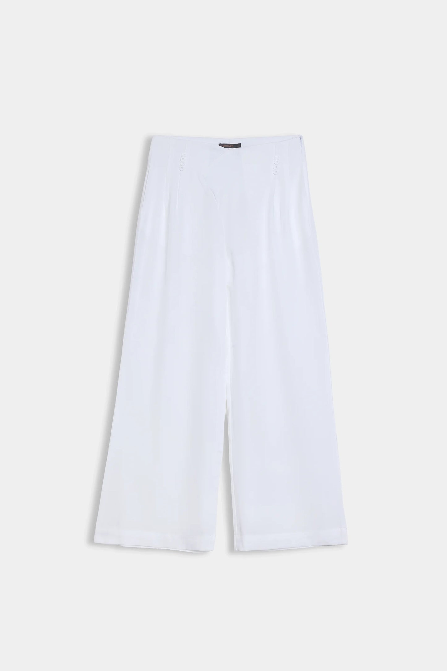 Pleated Pants With Asymmetrical Waist - Cougar Clothing