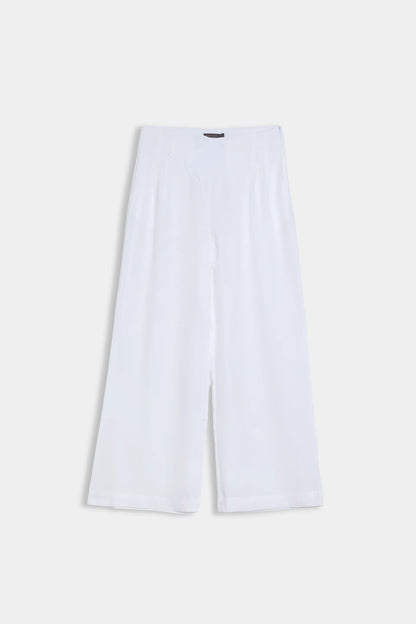 Pleated Pants With Asymmetrical Waist - Cougar Clothing