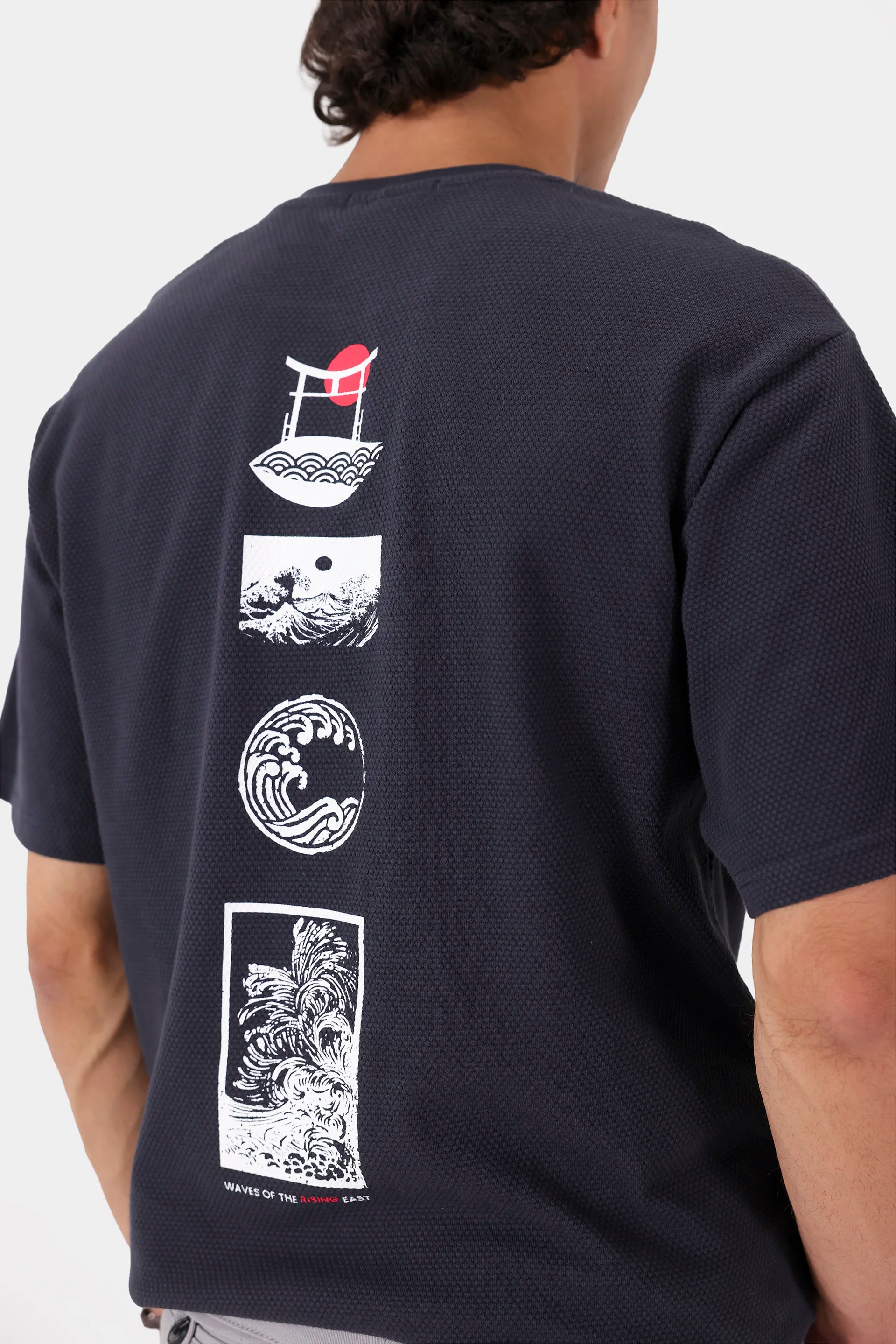 Relaxed Popcorn Knit T-Shirt - Cougar Clothing