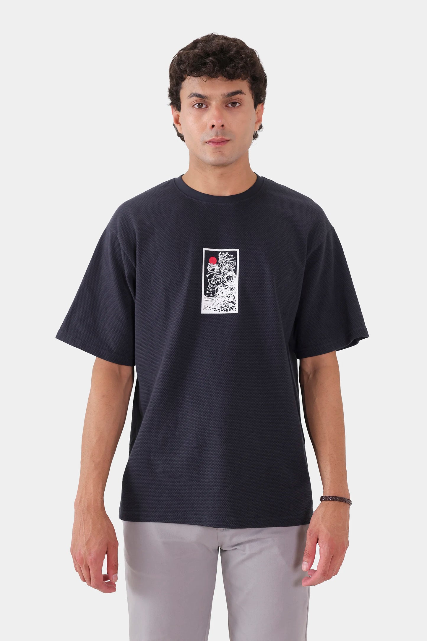 Relaxed Popcorn Knit T-Shirt - Cougar Clothing