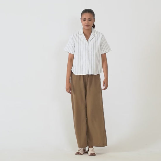 Striped Resort Collar Shirt - Cougar Clothing