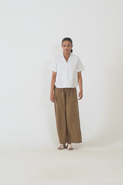 Striped Resort Collar Shirt - Cougar Clothing