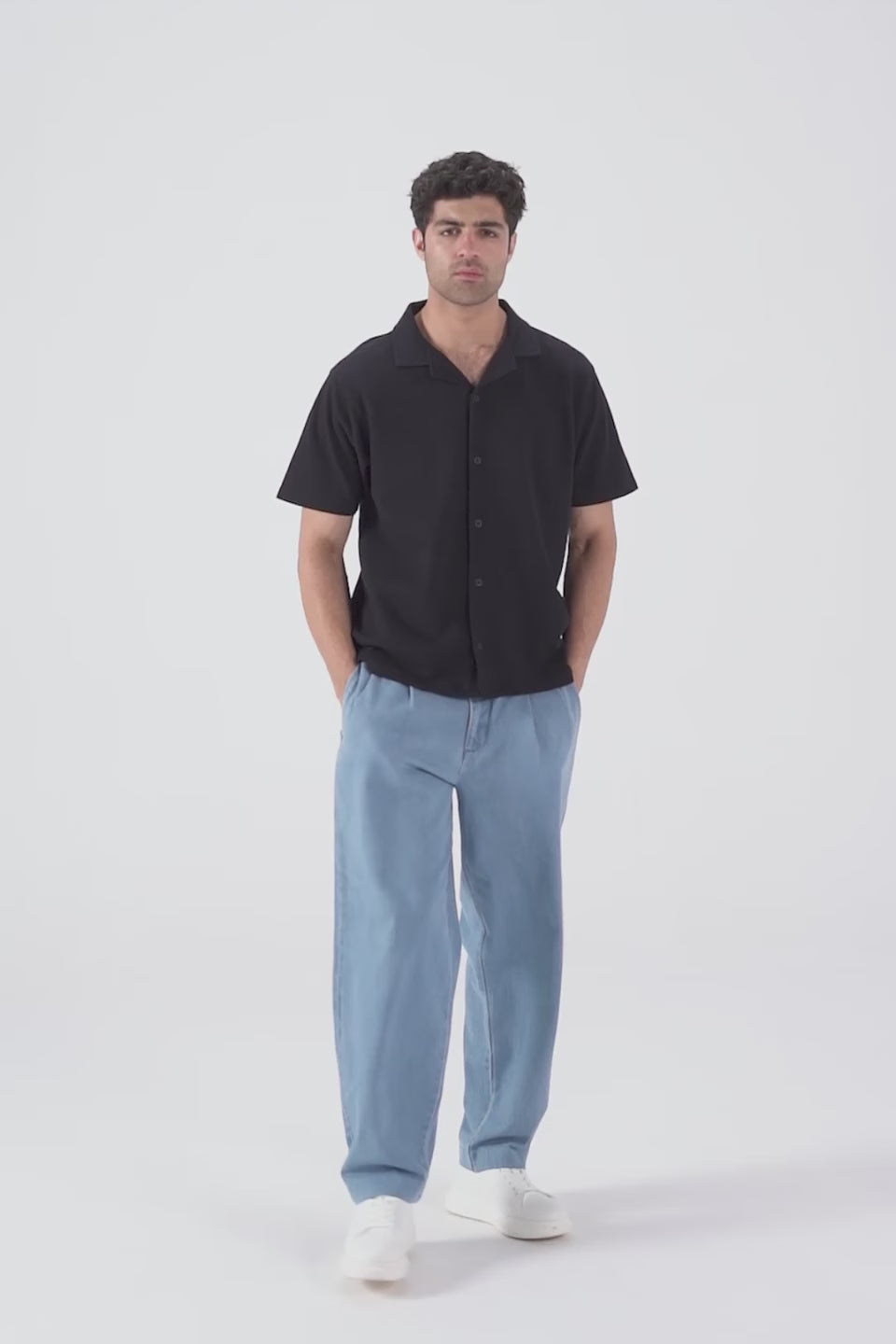 Boxy Popcorn-Knit Shirt - Cougar Clothing