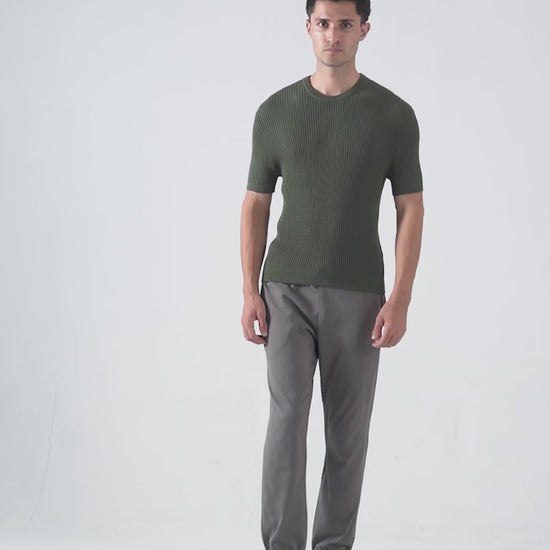 Rib Knit T-Shirt - Cougar Clothing