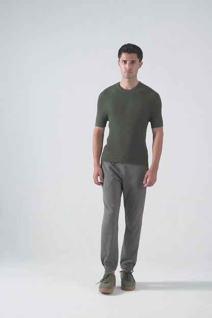 Rib Knit T-Shirt - Cougar Clothing