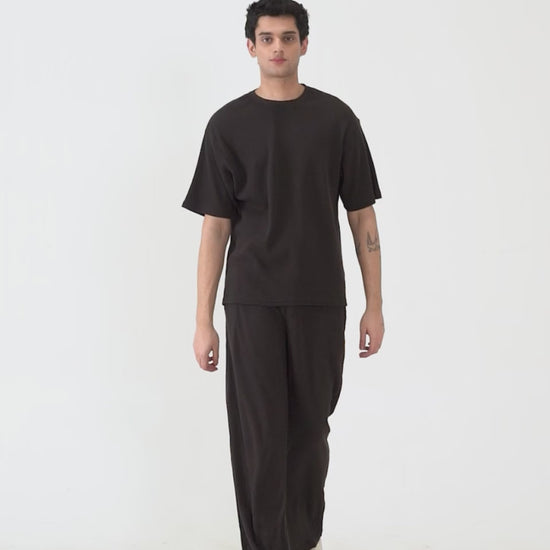 Relaxed Waffle Knit T-Shirt - Cougar Clothing