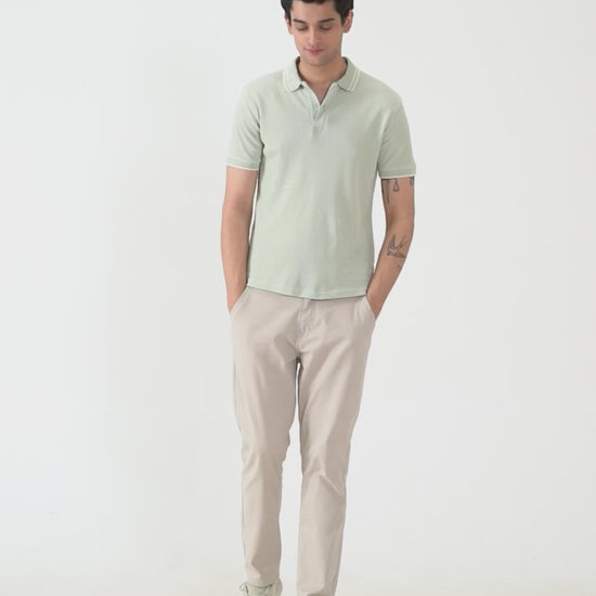 Waffle Knit Polo - Cougar Clothing