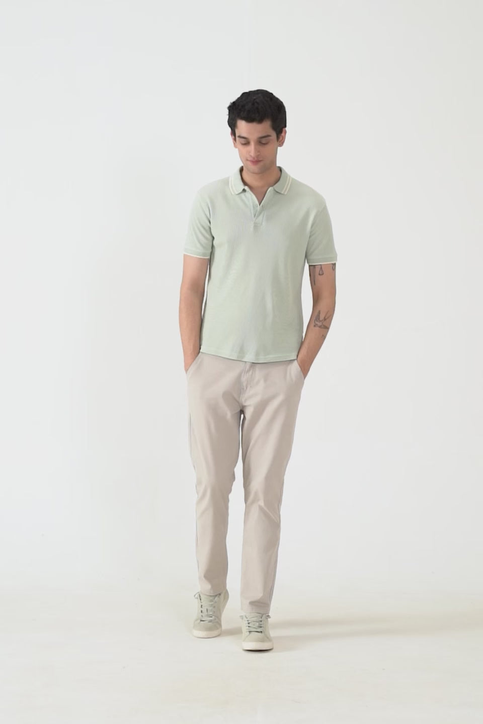 Waffle Knit Polo - Cougar Clothing