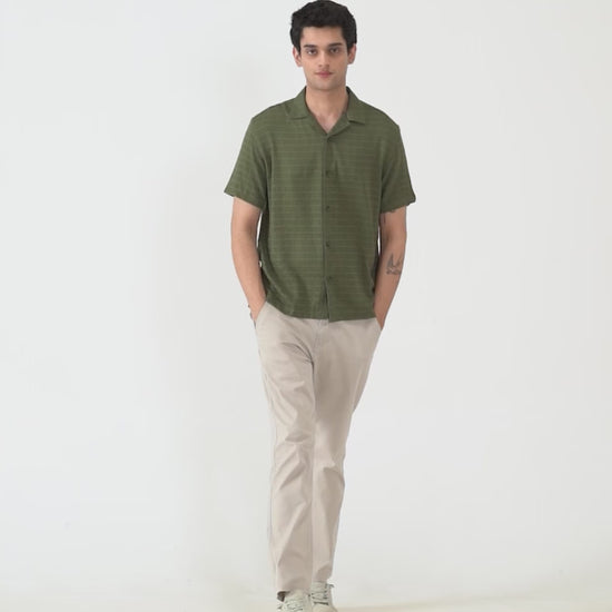 Textured Cotton Shirt - Cougar Clothing