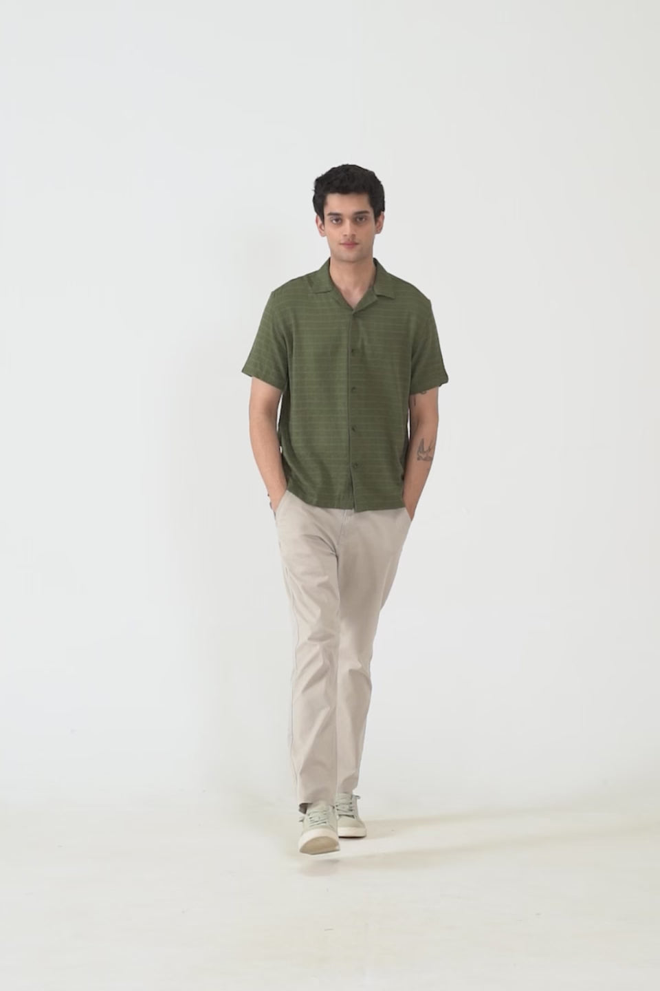 Textured Cotton Shirt - Cougar Clothing