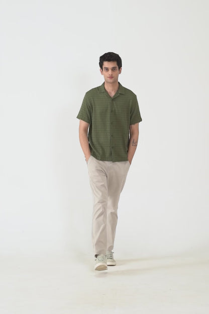 Textured Cotton Shirt - Cougar Clothing