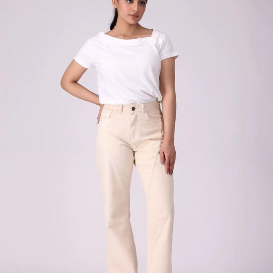 Tapered Wide Leg Jeans - Cougar Clothing