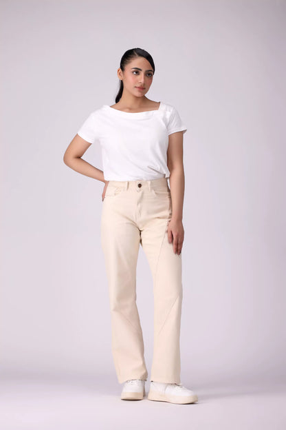 Tapered Wide Leg Jeans - Cougar Clothing