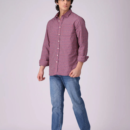 Regular Fit Graph Check Shirt - Cougar Clothing